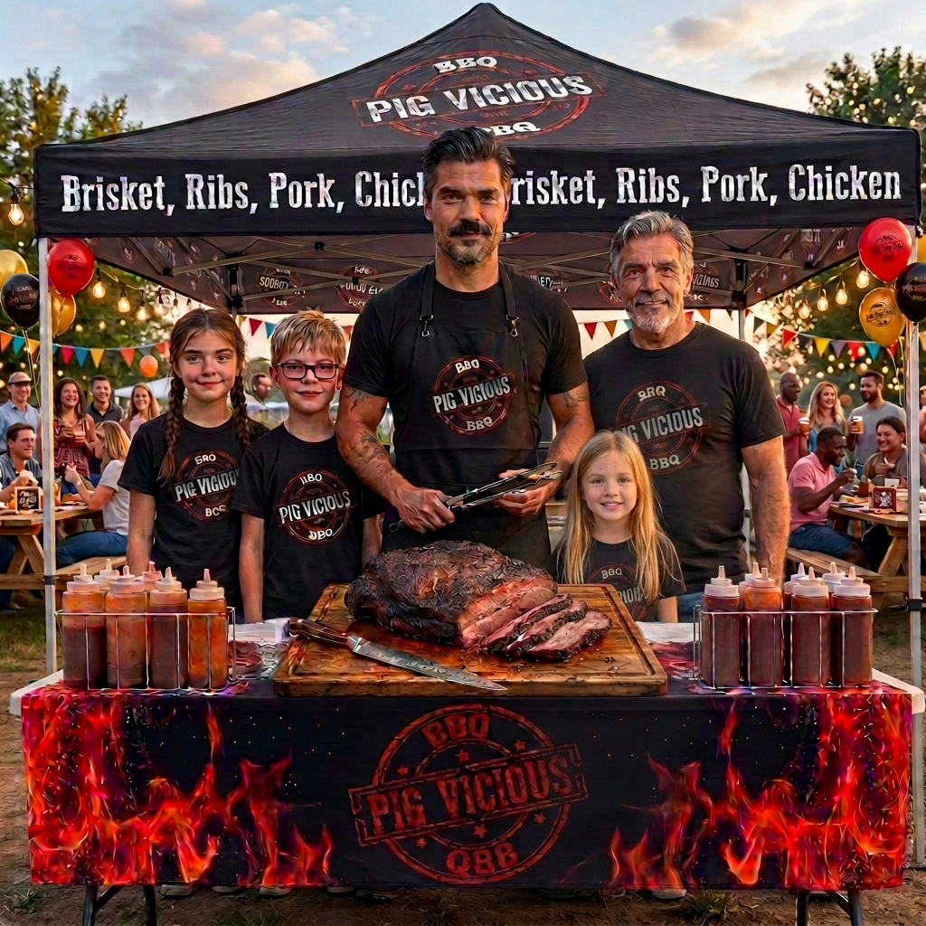 BBQ catering spread